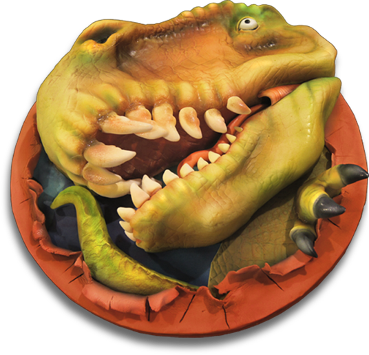 Sculpted Tyrannosaurus Rex Cake